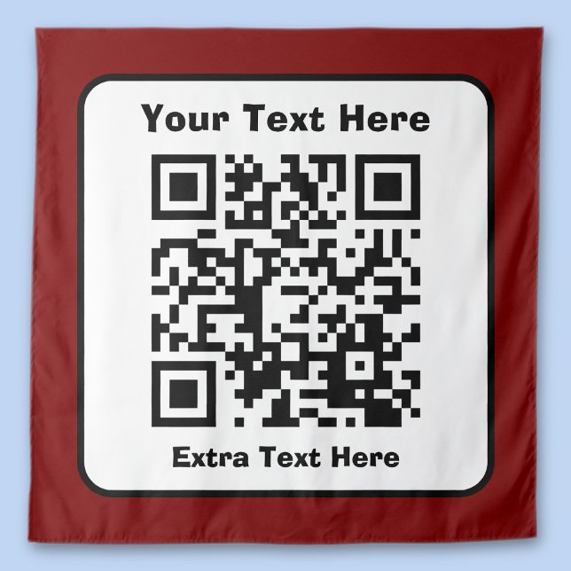 Scannbare QR-Code-Vorlage mit editierbarem Text Wandteppich (Von Creator hochgeladen)