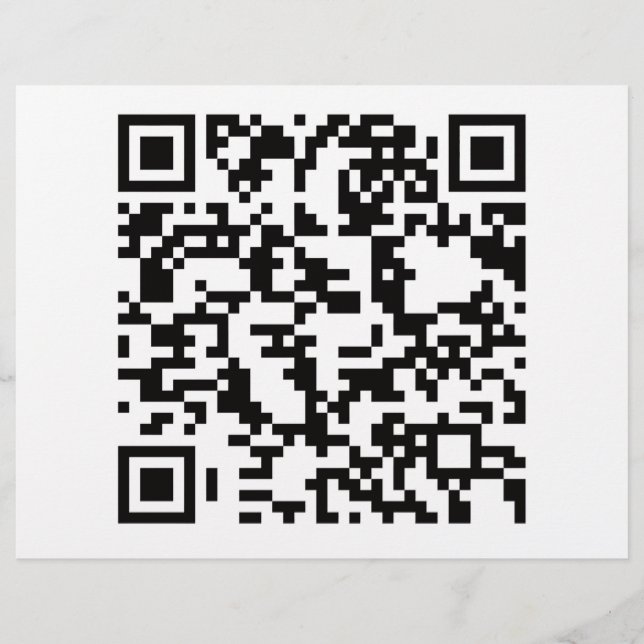 Scannbarer QR-Barcode Flyer (Vorne)