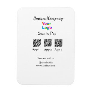 Scannen Sie das Firmenlogo Q R Code Social Media z Magnet