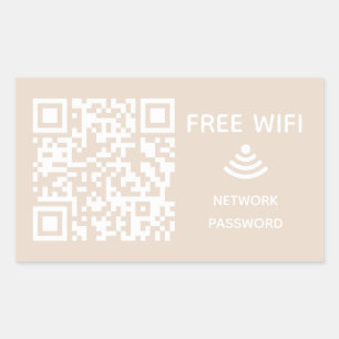 Scannen Sie das kostenlose WiFi Business qm-Codeze Rechteckiger Aufkleber