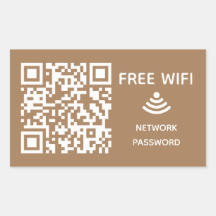 Scannen Sie das kostenlose WiFi Business qm-Codeze Rechteckiger Aufkleber