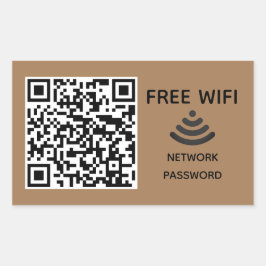 Scannen Sie das kostenlose WiFi Business qm-Codeze Rechteckiger Aufkleber