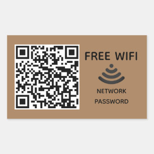 Scannen Sie das kostenlose WiFi Business qm-Codeze Rechteckiger Aufkleber