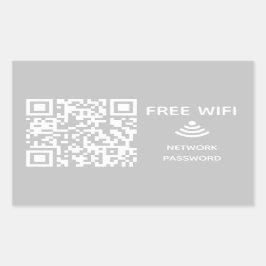 Scannen Sie das kostenlose WiFi Business qm-Codeze Rechteckiger Aufkleber