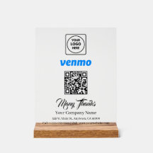 Scannen Sie das Venmo-QR-Code-Weißdisplay-Schild z