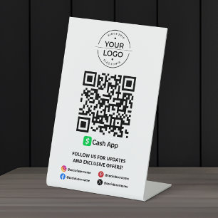 Scannen Sie den Cash App QR Code zum Bezahlen Sockelschild