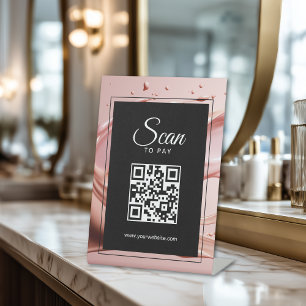Scannen Sie den Geschäfts-QR-Code zum Bezahlen Sockelschild