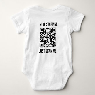 Scannen Sie den QR-Code für einen Motivierend Boos Baby Strampler