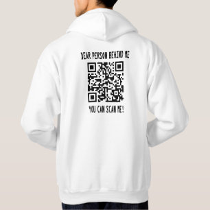 Scannen Sie den QR-Code für einen Motivierend Boos Hoodie