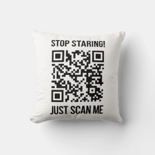 Scannen Sie den QR-Code für einen Motivierend Boos Kissen