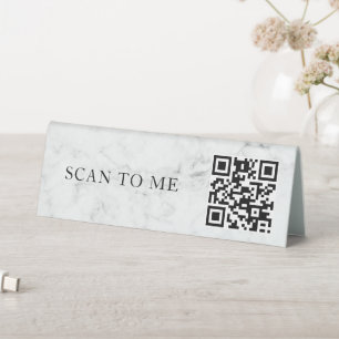 Scannen Sie den QR-Code, um das Geschäft-Logo zu b Tischaufsteller
