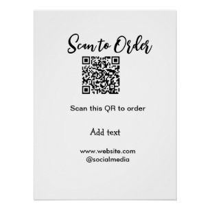 Scannen Sie den QR-Code, um die Website-E-Mail-Adr Poster