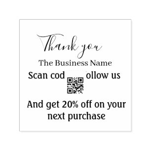 Scannen Sie den QR-Code, um uns zu folgen, danke R Permastempel