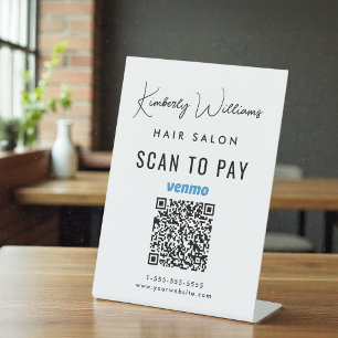 Scannen Sie den Venmo-QR-Code für Geschäftsbezahlt Sockelschild