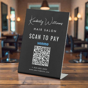 Scannen Sie den Venmo-QR-Code für Geschäftsbezahlt Sockelschild
