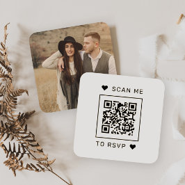 Scannen Sie die QR-Codeantwort auf UAWG Wedding Quadratische Visitenkarte