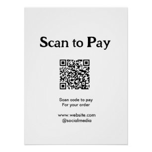 Scannen Sie für Bestellung QR Code hinzufügen Webs Poster