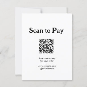 Scannen Sie für Bestellung QR Code hinzufügen Webs Postkarte