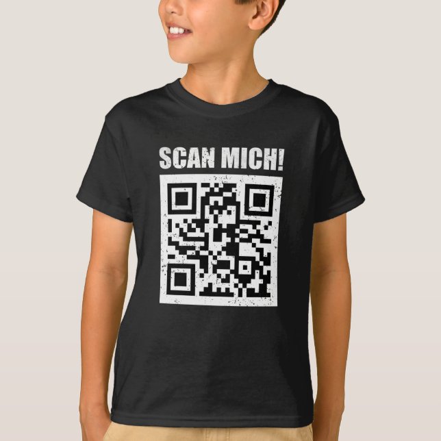 Scannen Sie Me Qr Code Funny Geschenk T-Shirt (Vorderseite)