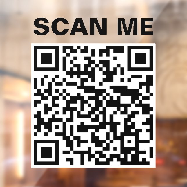 Scannen Sie mich Hinzufügen Sie Ihren QR-Code Mini Fensteraufkleber (Blatt 2)