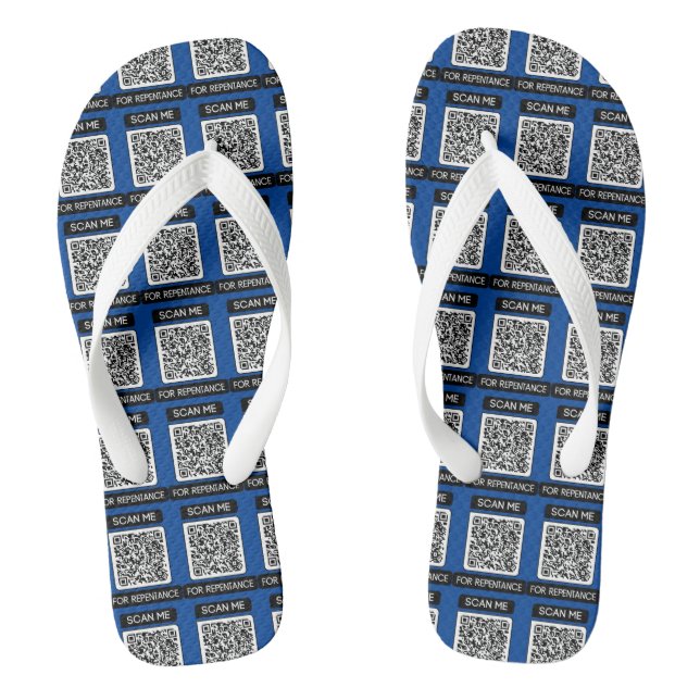 Scannen Sie mich nach dem Umkehrcode des QR-Codes  Flip Flops (Fußbett)