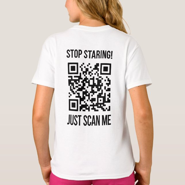 Scannen Sie mich: Tun Sie, was Ihr Soul glücklich  T-Shirt (Rückseite)