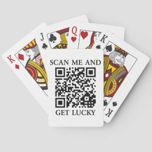 Scannen Sie mich und gewinnen Sie Glück Spielkarten