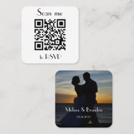 Scannen Sie mich zu UAWG Wedding QR Code Response Quadratische Visitenkarte