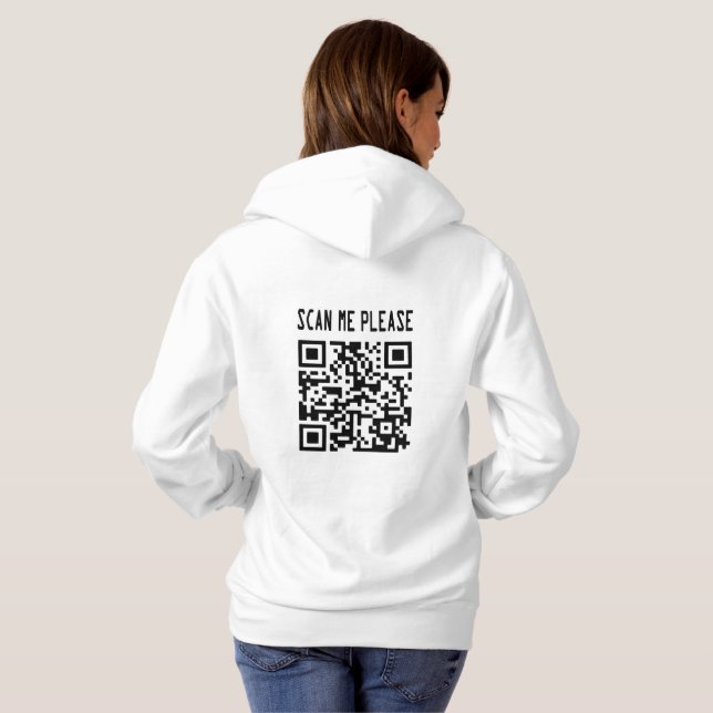 Scannen Sie mir bitte QR Code - Lächeln, es ist ko Hoodie (Schwarz voll)