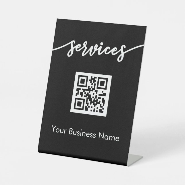 Scannen Sie mir QR Code Stand Up Sign für Salon Pr Sockelschild (Vorderseite)