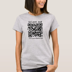 Scannen Sie mir QR-Code Womens aus doppelseitigem T-Shirt