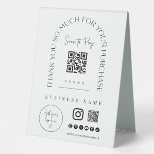 Scannen Sie QR-Code-Tischständer Mobile Zahlungssc Tischaufsteller