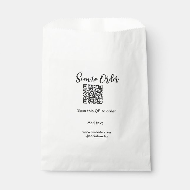 Scannen Sie QR-Code, um E-Mail der Website hinzuzu Geschenktütchen (Vorderseite)