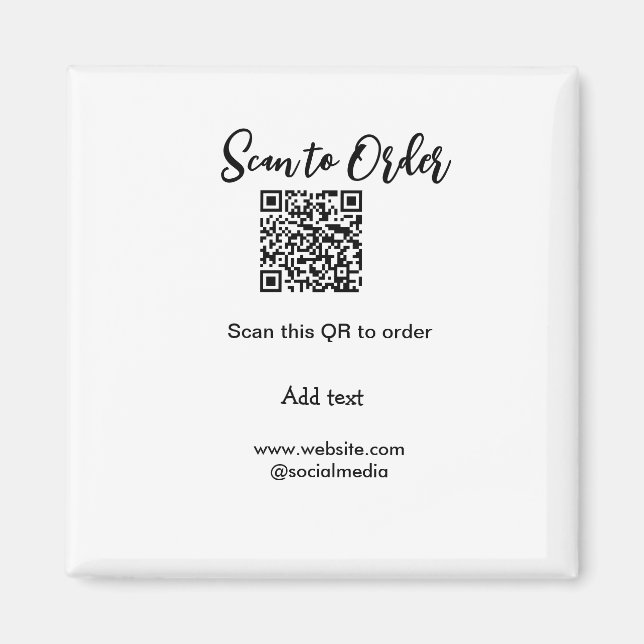 Scannen Sie QR-Code, um E-Mail der Website hinzuzu Magnet (Vorne)