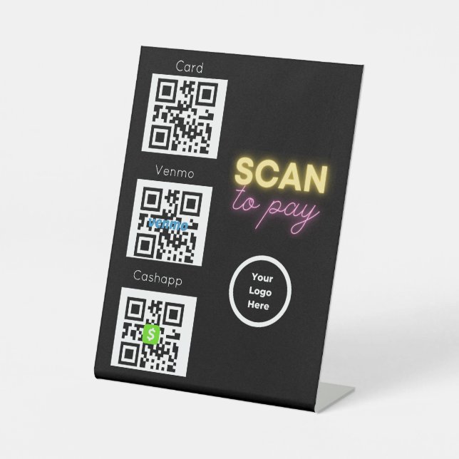 Scannen Sie QR Code Unberührbares Zeichen für Salo Sockelschild (Vorderseite)