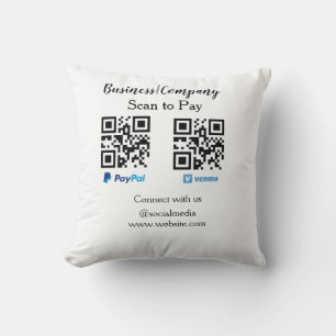 Scannen Sie, um den QR-Code PayPal Venmo zu bezahl Kissen