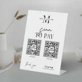Scannen Sie, um QR-Codes mit Minimalistischem Schw Sockelschild