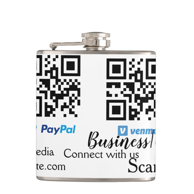 Scannen Sie zu zahlen q oder Code Paypal venmo Füg Flachmann (Vorderseite)