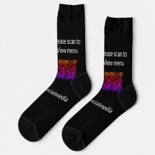 Scannen Sie zum Anzeigen von Menü Restaurant Hotel Socken
