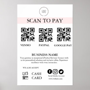 Scannen Sie zum Bezahlen Schild QR-Code-Zahlungssc