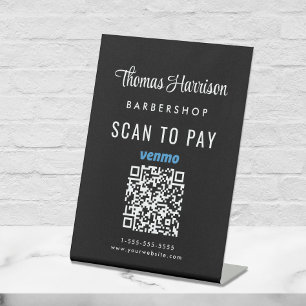 Scannen Sie zum Bezahlen Venmo QR Code Geschäft Ti Sockelschild