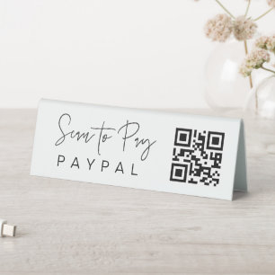 Scannen Sie zum Bezahlen von QR-Code Mobile Checko Tischaufsteller