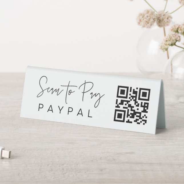 Scannen Sie zum Bezahlen von QR-Code Mobile Checko Tischaufsteller (In Situ (Tisch))