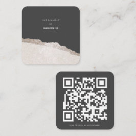 Scannen, um einen Termin für QR-Code zu buchen Quadratische Visitenkarte