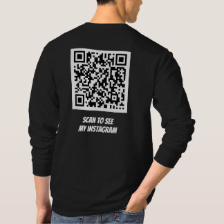 Scannen von QR Code Instagramm, Twitter, Facebook- T-Shirt