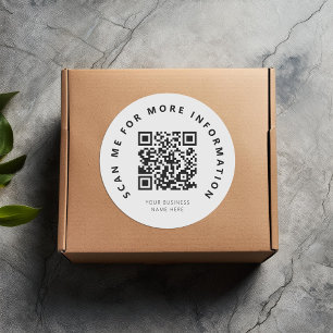Scannen von QR-Code Runder Aufkleber