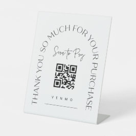 Scannen von QR-Code-Signaturen für Hochzeiten Bar Sockelschild