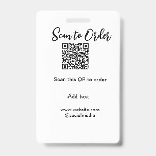 Scannen zum Bestellen QR-Code scannen Website-E-Ma Ausweis