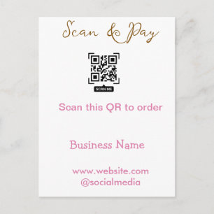 Scannen zum Bestellen QR-Code scannen Website-E-Ma Postkarte