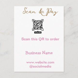 Scannen zum Bestellen QR-Code scannen Website-E-Ma Postkarte